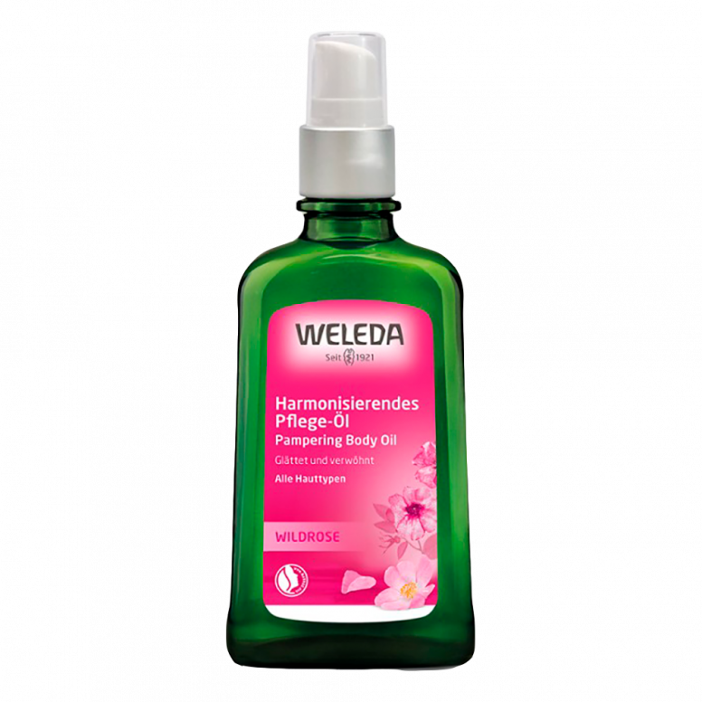 Розовое нежное масло для тела Weleda