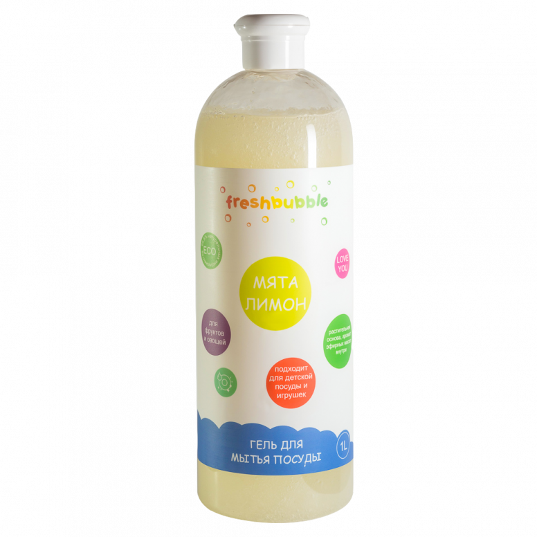 Гель для мытья посуды "Мята и Лимон" Freshbubble