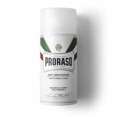 Пена для бритья чувствительной кожи с зеленым чаем и овсом Proraso