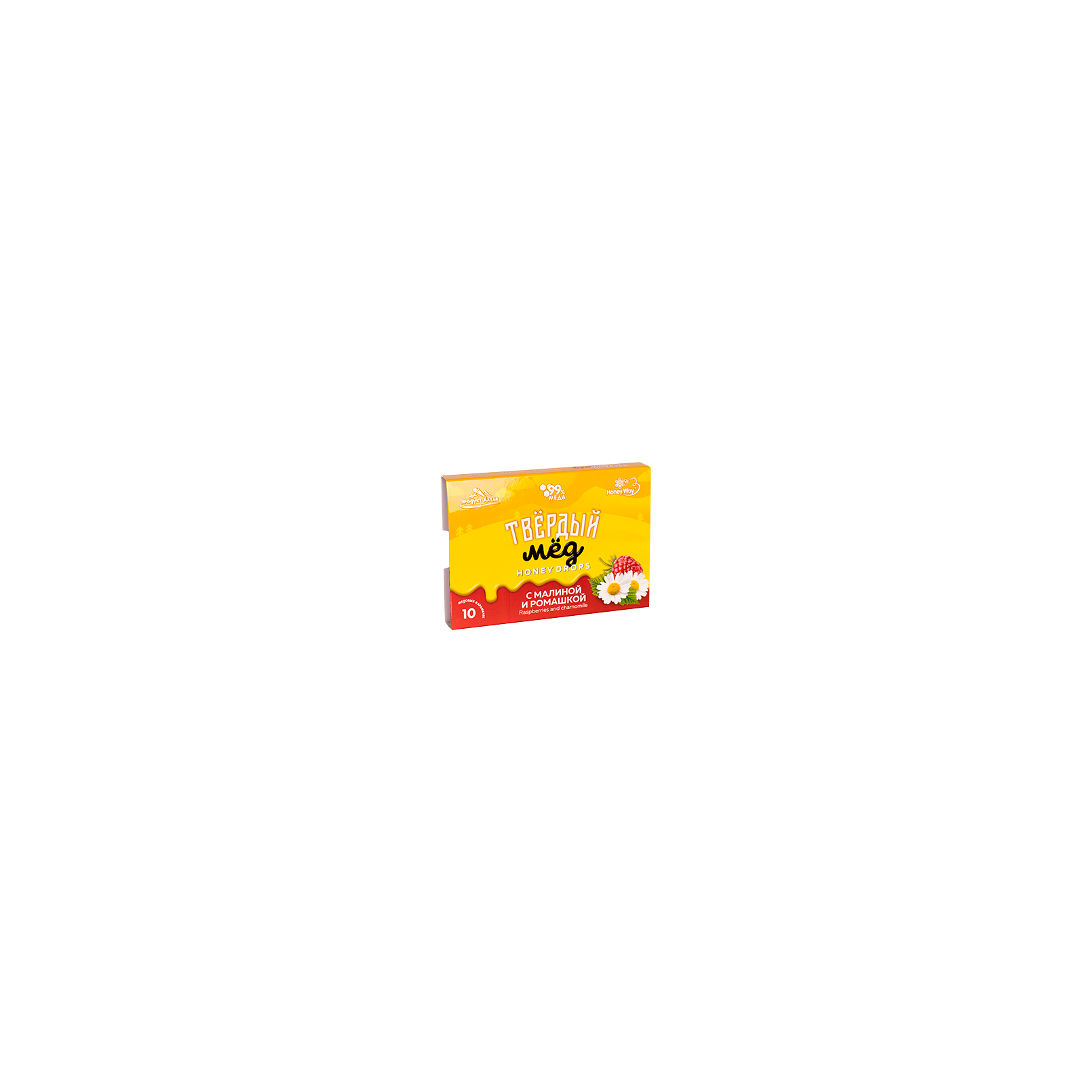 Мёд твёрдый с малиной и ромашкой HoneyWay